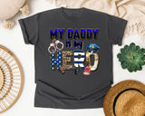 My Daddy Is My Hero Grey 2 graphic tee in Pepper