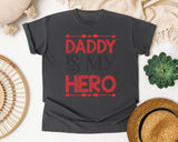 Daddy Is My Hero Pink 2 graphic tee in Pepper