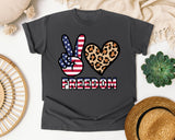 Peace Love Freedom Black graphic tee in Pepper