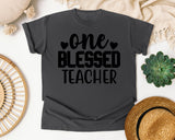 One Blessed Teacher Bold graphic tee in Pepper