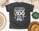 My Students Survived 100 Days Of Me graphic tee in Pepper