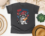 Red White And Feral graphic tee in Pepper
