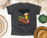 Grill King Dad Master Of The Flame Brown 2 graphic tee in Pepper