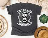 Ain't No Hood Like Fatherhood White graphic tee in Pepper