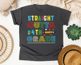 Straight Outta 4th Grade Pencil graphic tee in Pepper