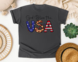 God Bless The USA Grey graphic tee in Pepper