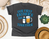 Our First Father's Day Together Grey graphic tee in Pepper