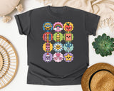 School Supplies Sticker Grid graphic tee in Pepper
