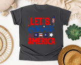 Let's Celebrate America graphic tee in Pepper