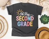 Oh Hey Second Grade graphic tee in Pepper