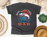 Reel Cool Dad Grey 2 graphic tee in Pepper