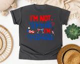 I'm Not Drunk I'm Patriotic Blue graphic tee in Pepper