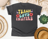 Teach Love Inspire Strawberry graphic tee in Pepper