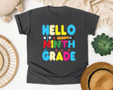 Hello Ninth Grade graphic tee in Pepper