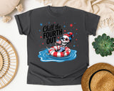Chill The Fourth Out Grey 3 graphic tee in Pepper