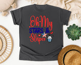 Oh My Stars And Stripes graphic tee in Pepper