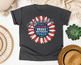 American Freedom Brave Independence Power graphic tee in Pepper