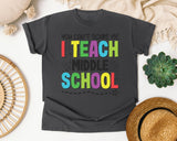 You Can't Scare Me I Teach Middle School Bright Graphic Tee graphic tee in Pepper