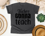 Teachers Gonna Teach Pencil graphic tee in Pepper