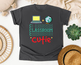 Classroom Cutie Laptop graphic tee in Pepper