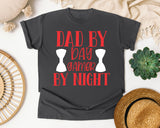 Dad By Day Gamer By Night White 2 graphic tee in Pepper