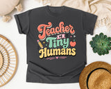 Teacher Of Tiny Humans Retro graphic tee in Pepper