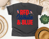 Red White And Blue graphic tee in Pepper
