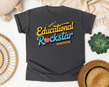 Educational Rockstar Black graphic tee in Pepper