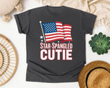 Star Spangled Cutie White 2 graphic tee in Pepper