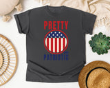 Pretty And Patriotic graphic tee in Pepper
