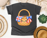 Patriotic Picnic Basket graphic tee in Pepper