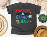Teachers Gonna Teach Globe graphic tee in Pepper