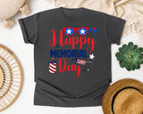 Happy Memorial Day Red graphic tee in Pepper