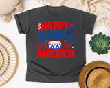 Happy Birthday America White graphic tee in Pepper