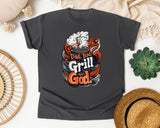 Dad Bod Grill God Brown graphic tee in Pepper