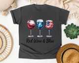 Red Wine And Blue graphic tee in Pepper