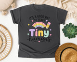 Its A Good Day To Teach Tiny Humans Pastel graphic tee in Pepper