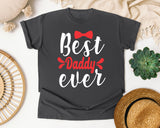 Best Daddy Ever White 4 graphic tee in Pepper