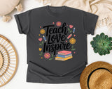 Teach Love Inspire Floral graphic tee in Pepper