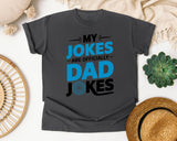 My Jokes Are Officially Dad Jokes graphic tee in Pepper