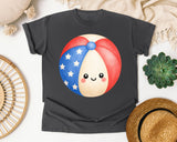 Patriotic Beach Ball graphic tee in Pepper