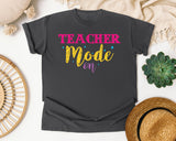 Teacher Mode On Sparkle graphic tee in Pepper