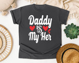 Daddy Is My Hero White 5 graphic tee in Pepper