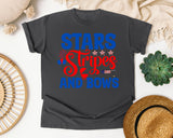 Stars Stripes And Bows Blue graphic tee in Pepper