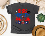 Kiss Me I'm American graphic tee in Pepper
