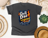 Grill Dad Legend Black graphic tee in Pepper