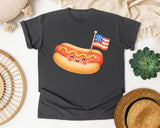 Hot Dog With Flag graphic tee in Pepper