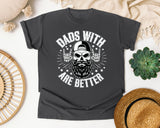 Dads With Beards Are Better White graphic tee in Pepper