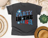 Party In The USA Blue graphic tee in Pepper