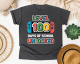 Level 100 Days Of School Unlocked graphic tee in Pepper